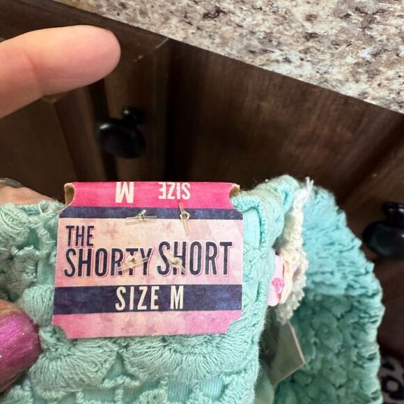 Wallflower Women's Lace shorty Shorts - Mint Green - Picture 7 of 9